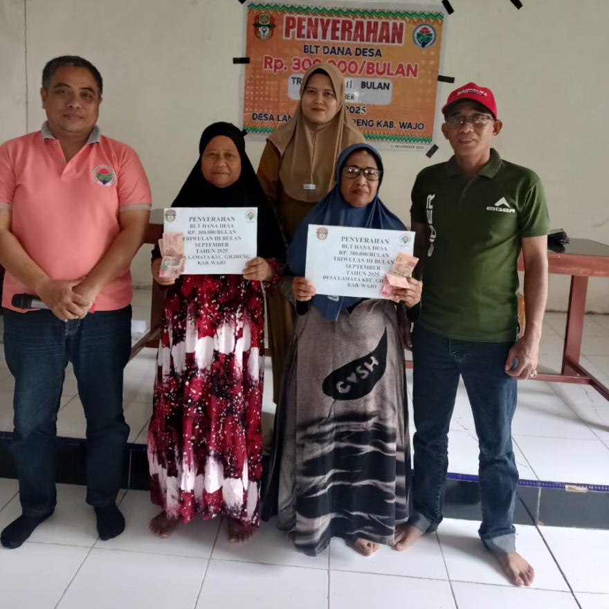 Penyaluran BLT Triwulan III Desa Lamata Dilaksanakan 11 November 2025